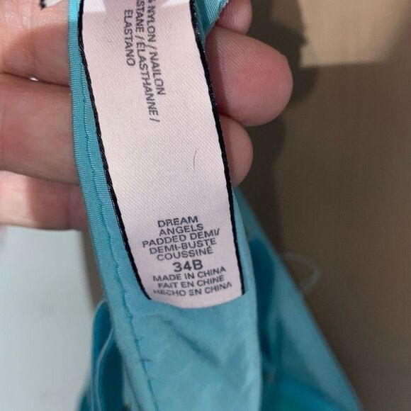 Victoria's Secret Women's Blue Dream Angels Padded Demi Bra Size 34B - Picture 7 of 8